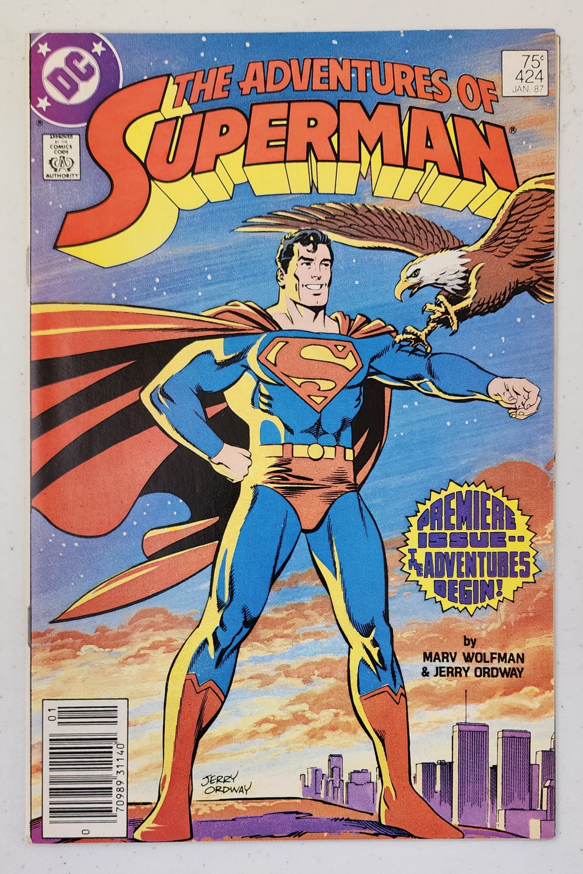 ADVENTURES OF SUPERMAN #424 (1ST APP CAT GRANT) 1987 NEWSSTAND DC COMICS