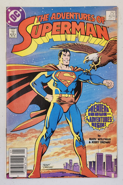 ADVENTURES OF SUPERMAN #424 (1ST APP CAT GRANT) 1987 NEWSSTAND DC COMICS