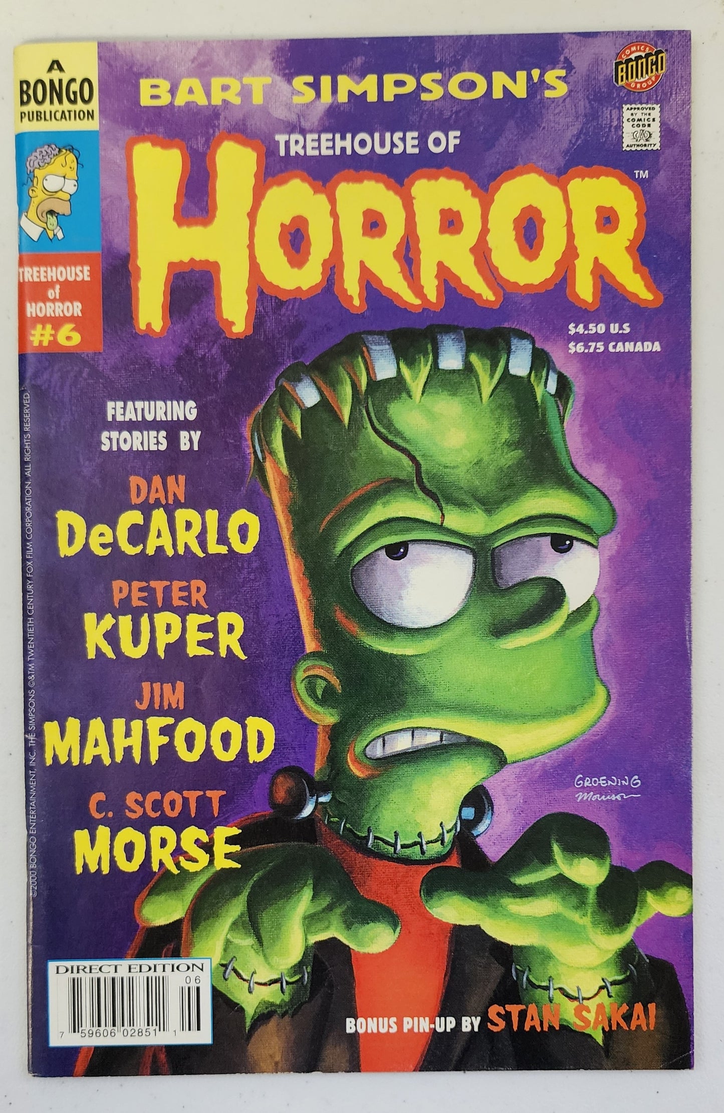 TREEHOUSE OF HORROR #6 2000  BONGO COMICS   