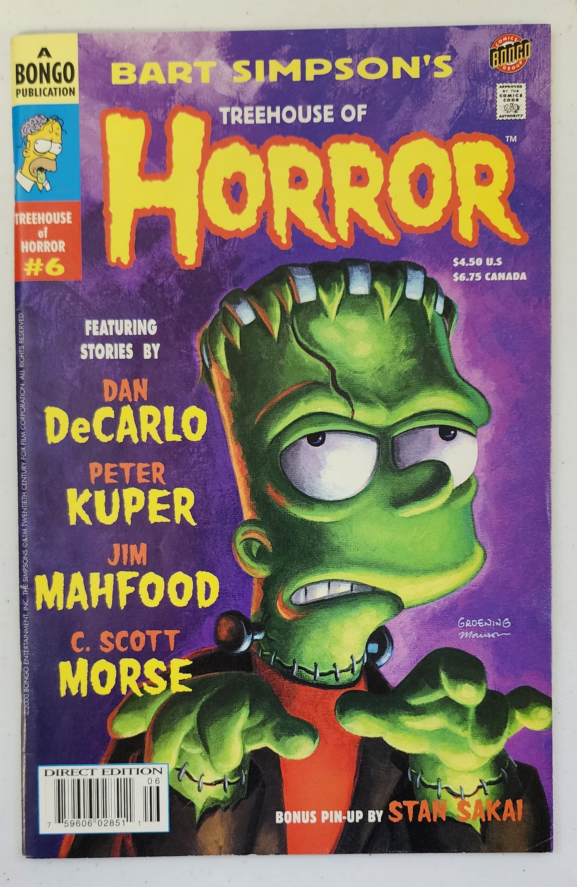 TREEHOUSE OF HORROR #6 2000  BONGO COMICS   