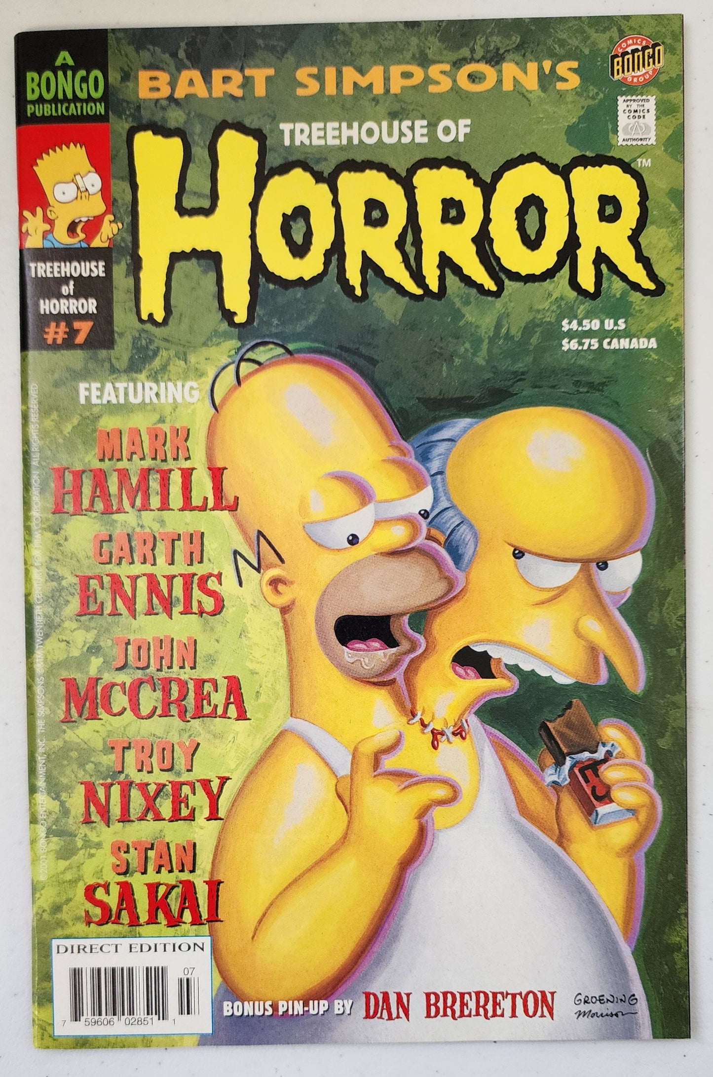 TREEHOUSE OF HORROR #7 2001  BONGO COMICS   