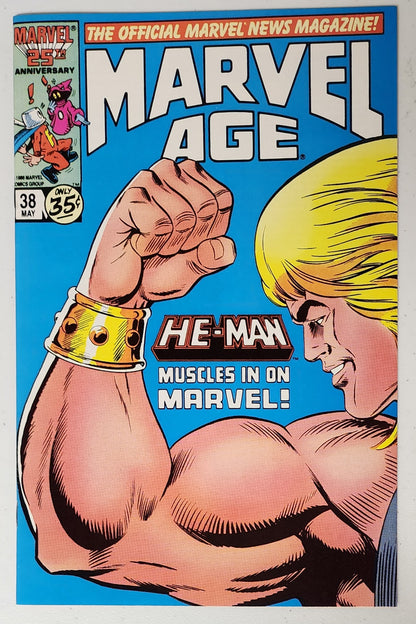 MARVEL AGE #38 (1ST HE-MAN IN MARVEL COMICS) 1986 Marvel Age MARVEL COMICS   