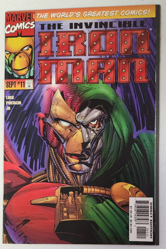 IRON MAN #11 WHILCE PORTACIO DR DOOM IRON MAN COVER 1997 [SD03] Iron Man MARVEL COMICS   