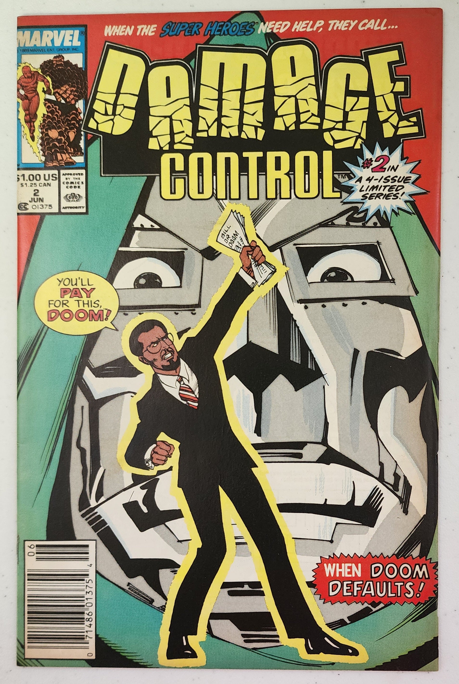 DAMAGE CONTROL #2 1982 NEWSSTAND Damage Control MARVEL COMICS