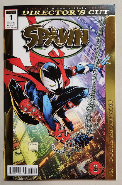 SPAWN #1 25TH ANNIVERSARY DIRECTORS CUT GOLD FOIL 2017 [SD02] Spawn IMAGE COMICS   