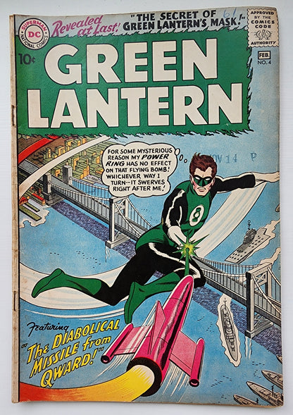 GREEN LANTERN #4 1961 (SECRET OF GREEN LANTERN MASK REVEALED) Green Lantern DC COMICS