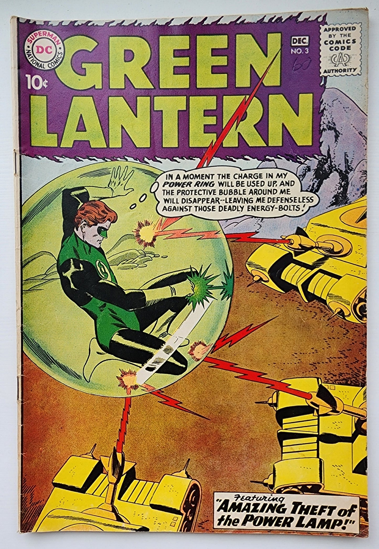 GREEN LANTERN #3 1960 (FULL PAGE AD JUSTICE LEAGUE OF AMERICA) Green Lantern DC COMICS