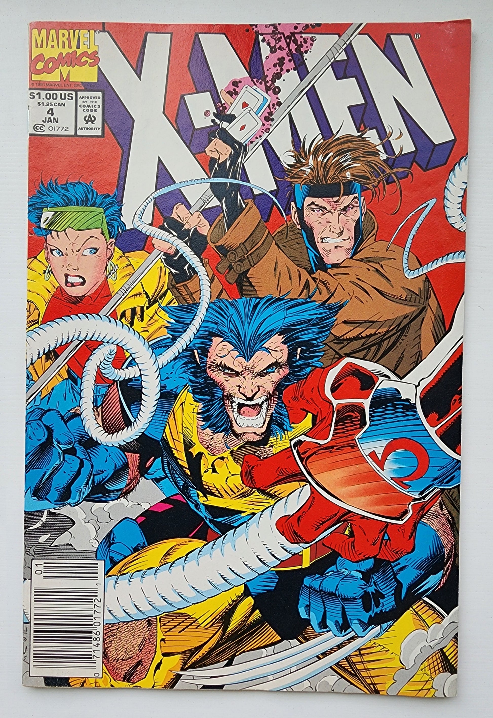 X-MEN #4 1991 (1ST APP OMEGA RED) NEWSSTAND(S02) X-Men MARVEL COMICS