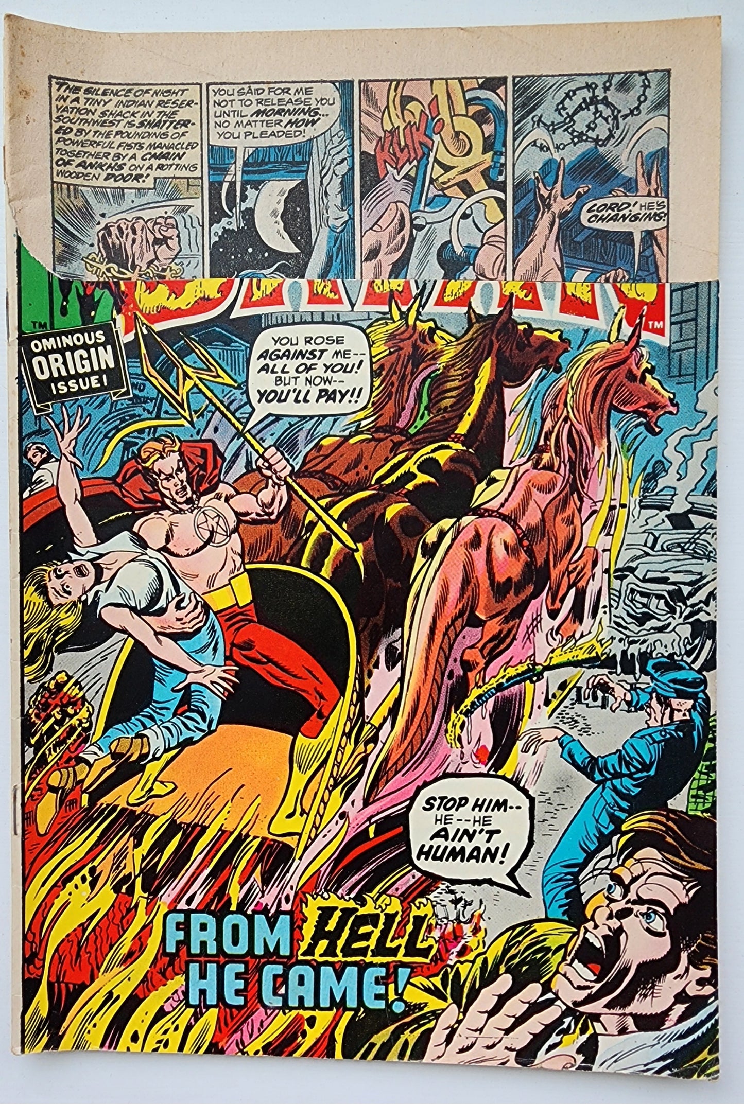 MARVEL SPOTLIGHT #12 1973 (ORIGIN & 1ST APP SON OF SATAN) Marvel Spotlight MARVEL COMICS