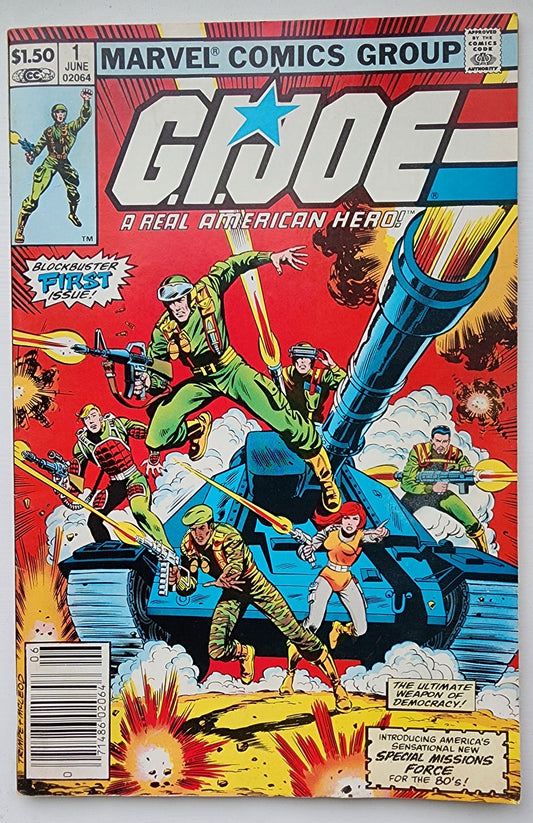 GI JOE A REAL AMERICAN HERO #1 1982 NEWSSTAND GI Joe MARVEL COMICS
