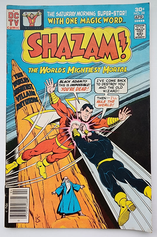 SHAZAM #28 1977 NEWSSTAND (2ND APP BLACK ADAM) Shazam DC COMICS
