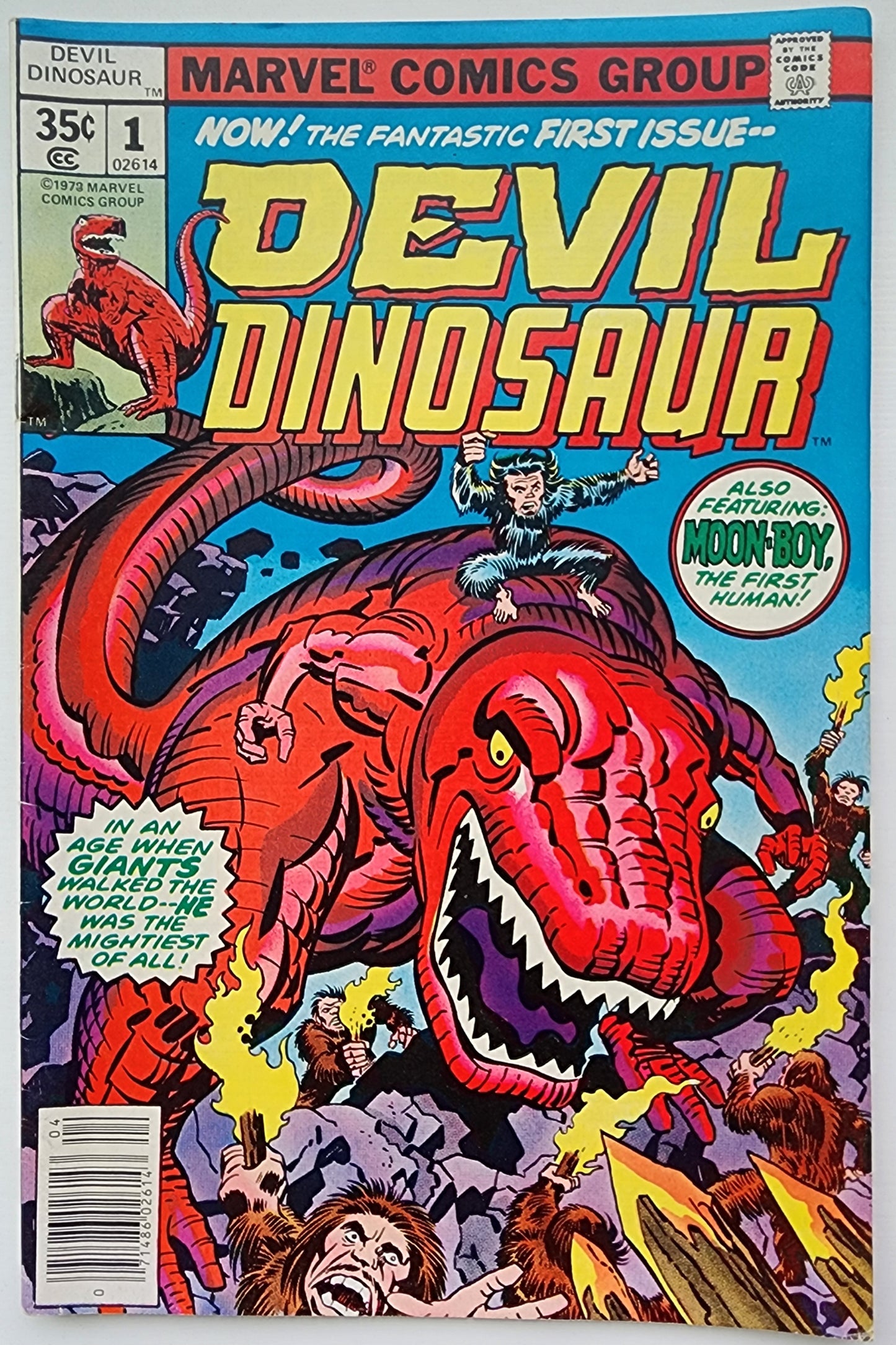 DEVIL DINOSAUR #1 1978 NEWSSTAND (1ST APP DEVIL DINOSAUR & MOON-BOY) Devil Dinosaur MARVEL COMICS