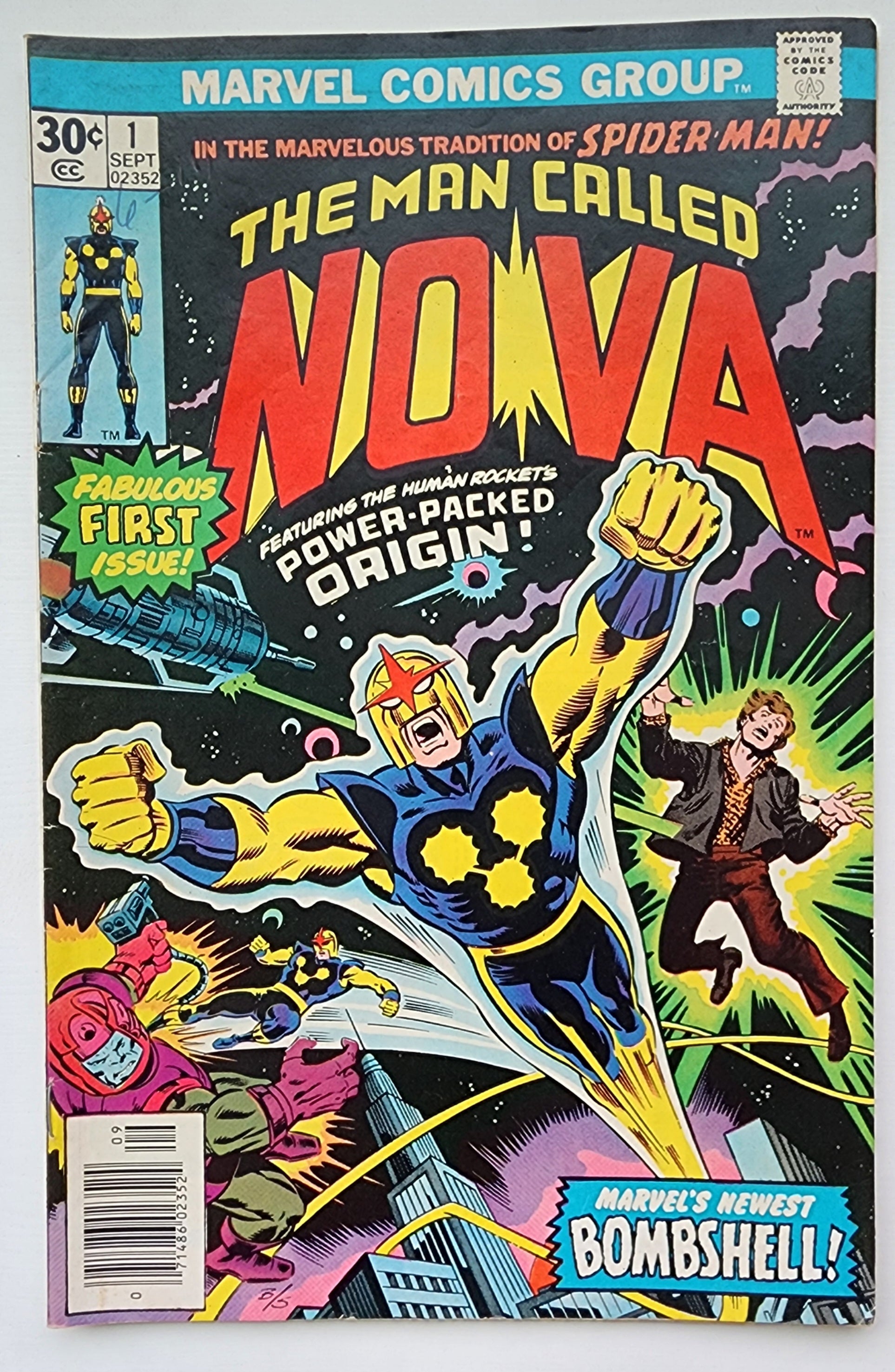 NOVA #1 1976 (1ST APP NOVA RICHARD RIDER. 1ST APP GINGER JAYE) NEWSSTAND Nova MARVEL COMICS