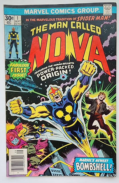 NOVA #1 1976 (1ST APP NOVA RICHARD RIDER. 1ST APP GINGER JAYE) NEWSSTAND Nova MARVEL COMICS