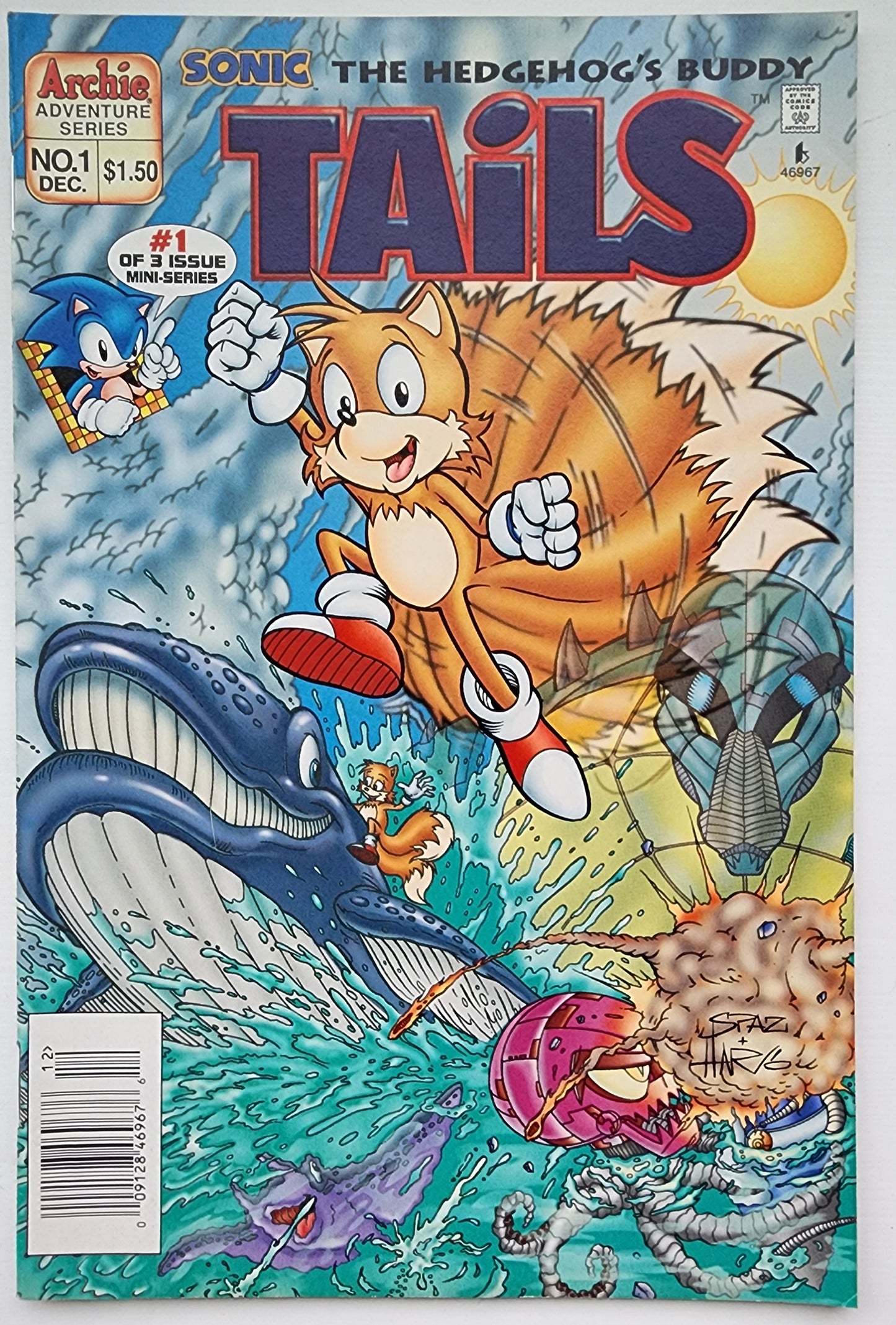 SONIC THE HEDGEHOGS BUDDY TAILS #1 1995 NEWSSTAND Sonic the Hedgehog ARCHIE COMIC PUBLICATIONS