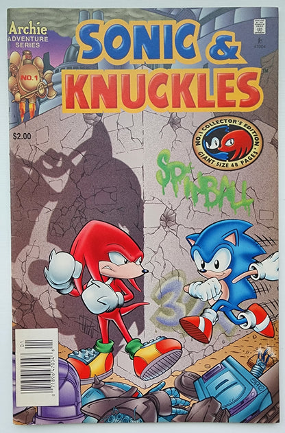 SONIC & KNUCKLES #1 1995 NEWSSTAND Sonic the Hedgehog ARCHIE COMIC PUBLICATIONS