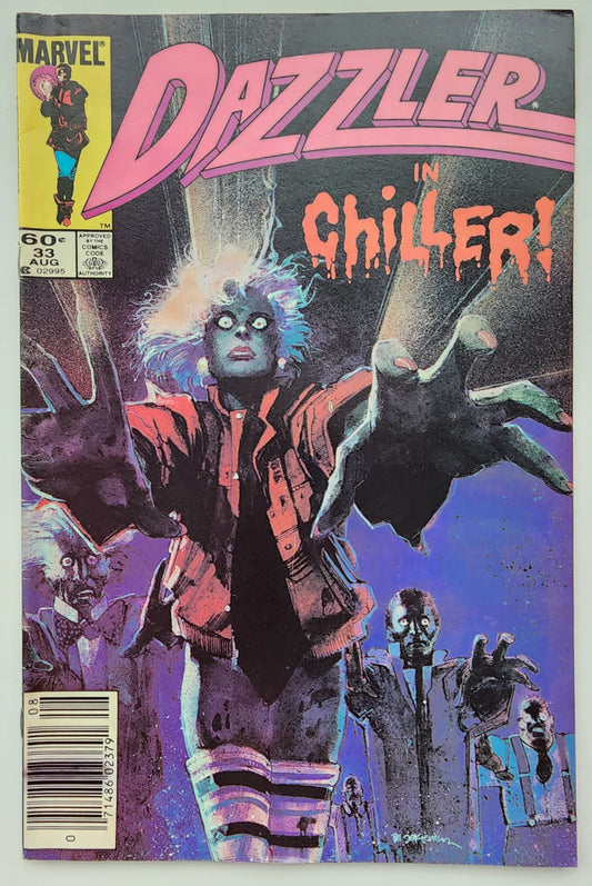 DAZZLER #33 1984 NEWSSTAND (MICHAEL JACKSON THRILLER HOMAGE) X-Men MARVEL COMICS