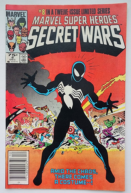 MARVEL SUPER HEROES SECRET WARS #8 NEWSSTAND 1984 (ORIGIN BLACK SUIT) Secret Wars MARVEL COMICS