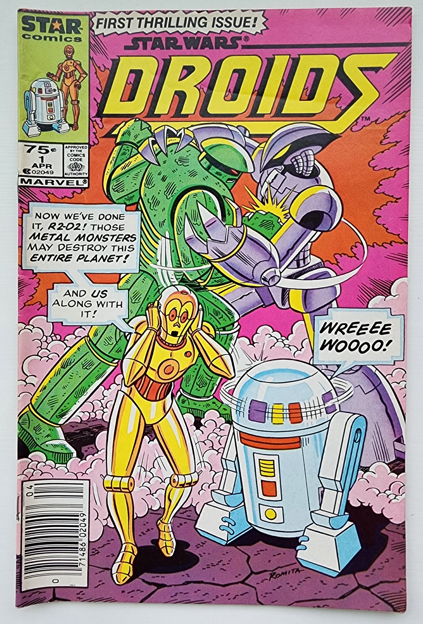 STAR WARS DROIDS #1 1986 (1ST APP JOST ELLON) NEWSSTAND Star Wars MARVEL COMICS