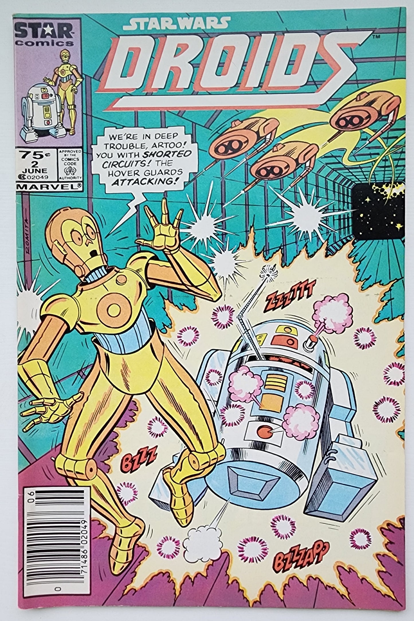 STAR WARS DROIDS #2 1986 NEWSSTAND Star Wars MARVEL COMICS