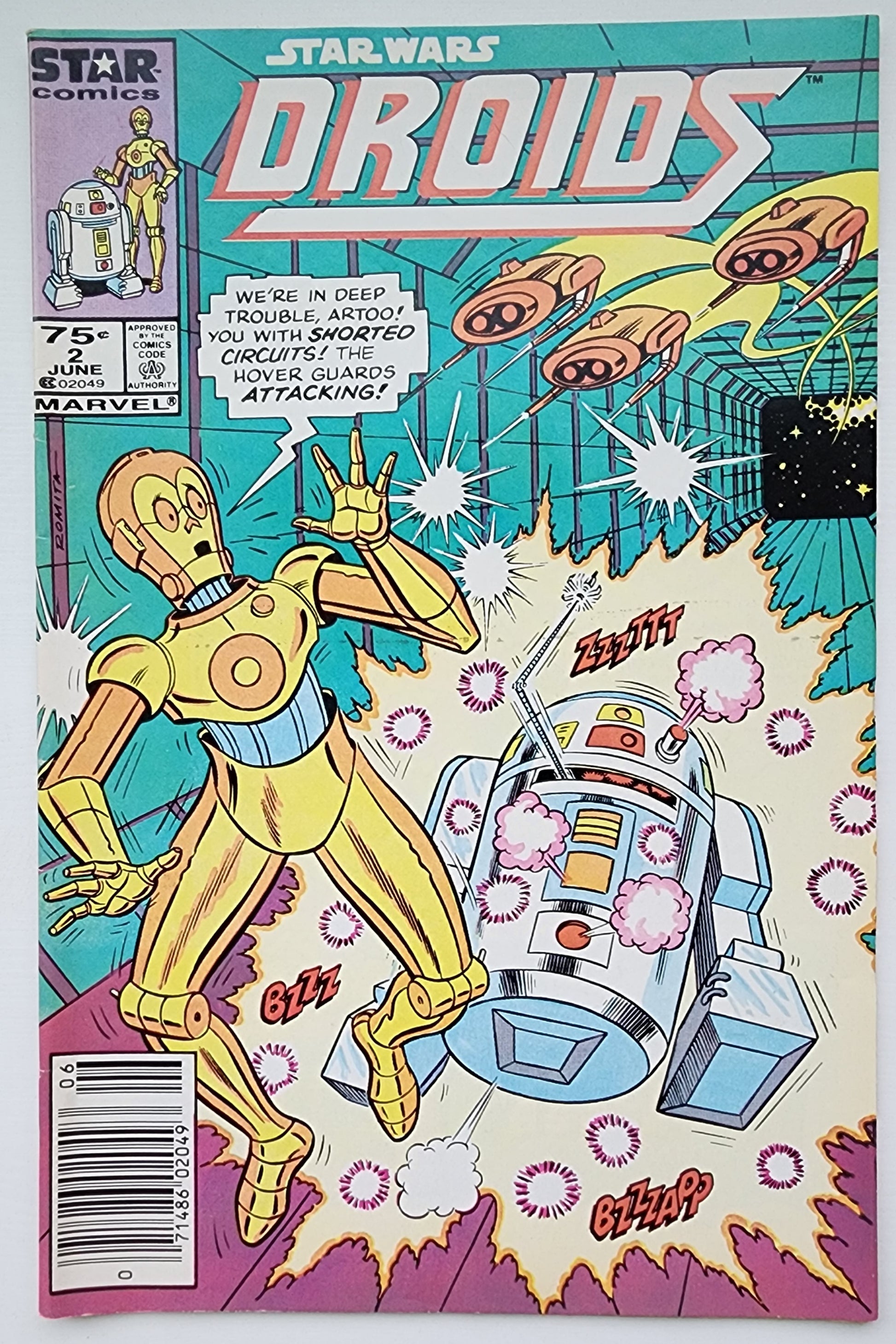 STAR WARS DROIDS #2 1986 NEWSSTAND Star Wars MARVEL COMICS