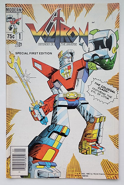 VOLTRON #1 1985 NEWSSTAND Voltron MODERN PUB
