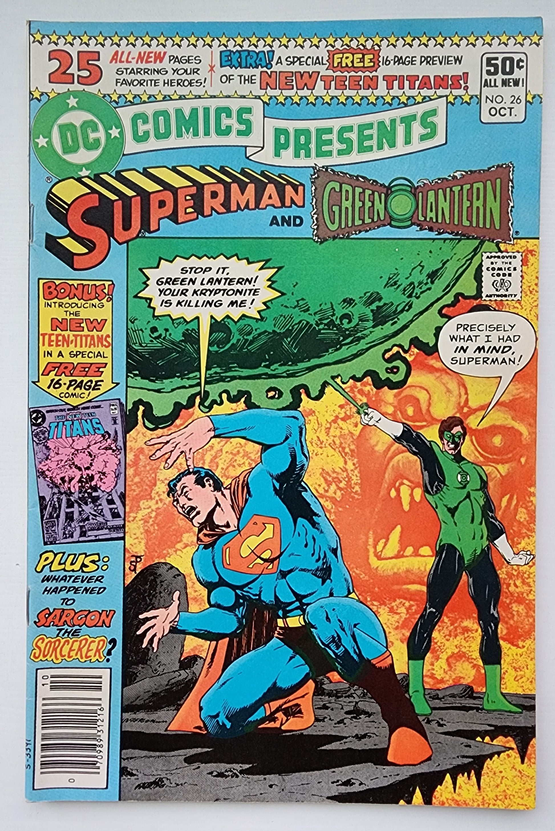 DC COMICS PRESENTS #26 1980 (1ST APP NEW TEEN TITANS IN PREVIEW. 1ST RAVEN RAVEN STARFIRE) NEWSSTAND DC Comics Presents DC COMICS