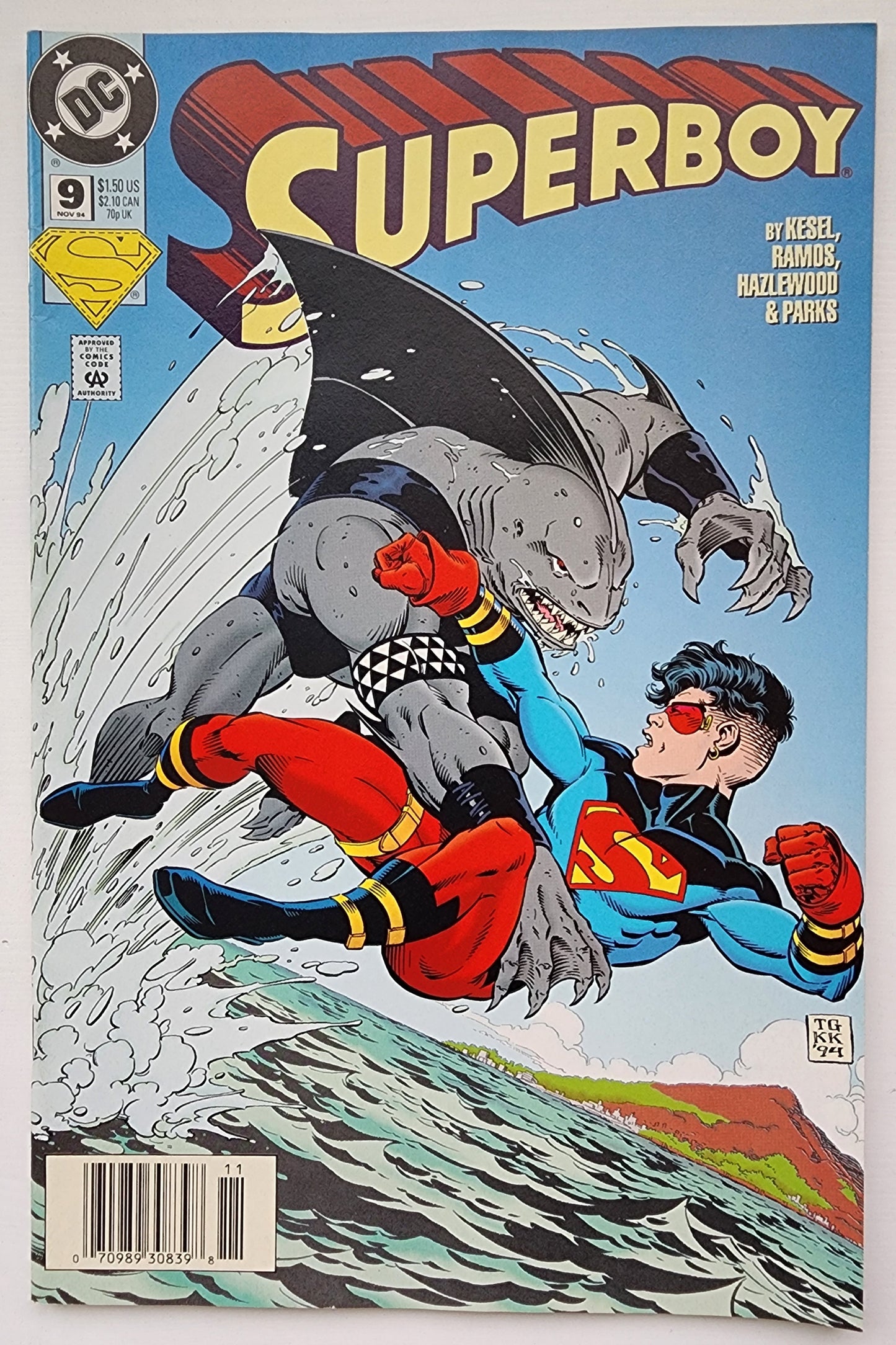 SUPERBOY #9 1994 NEWSSTAND (1ST APP KING SHARK) Superboy DC COMICS