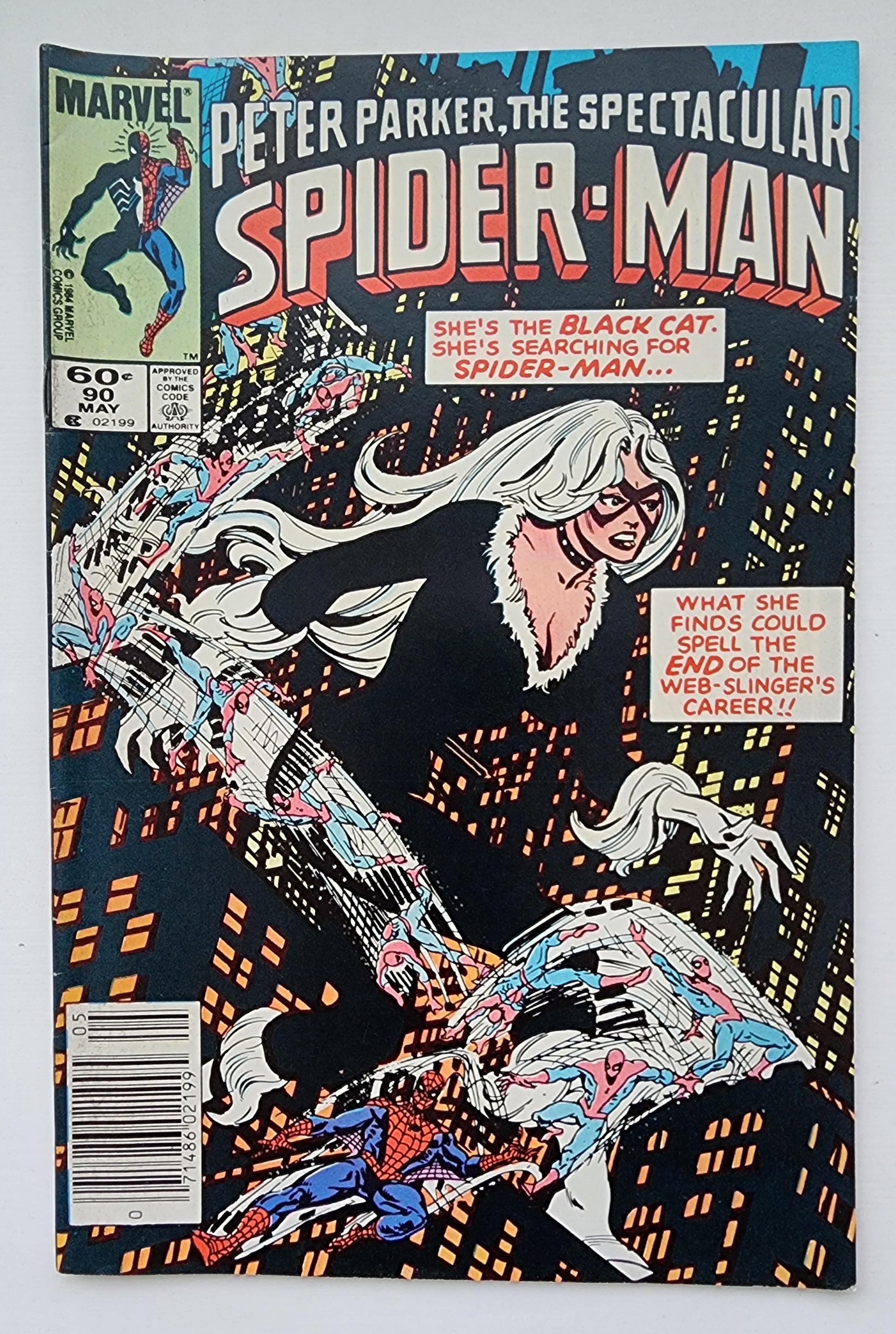 SPECTACULAR SPIDER-MAN #90 1984 NEWSSTAND (1ST BLACK COSTUME IN TITLE) Spectacular Spider-Man MARVEL COMICS