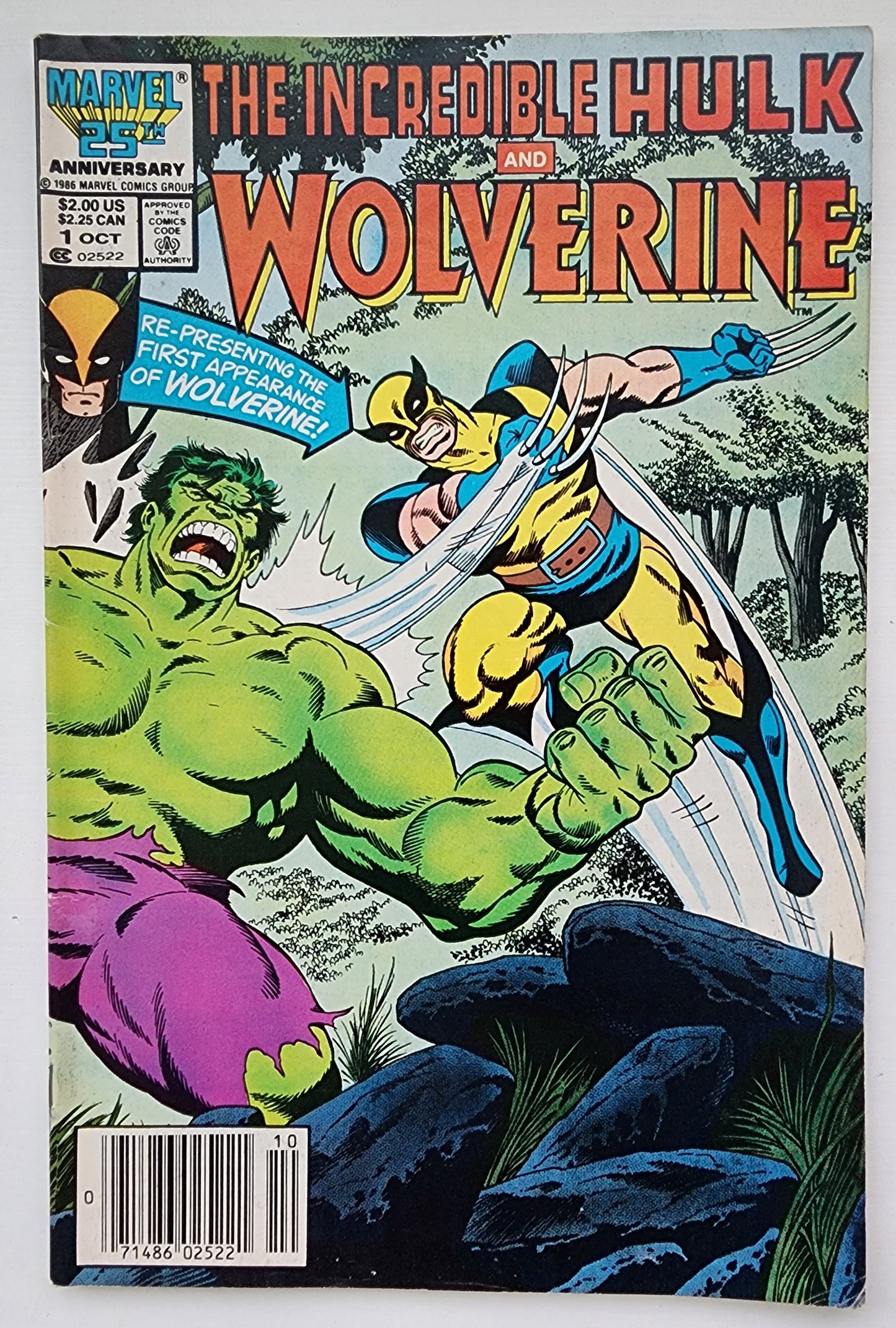 INCREDIBLE HULK & WOLVERINE #1 1986 NEWSSTAND Hulk MARVEL COMICS