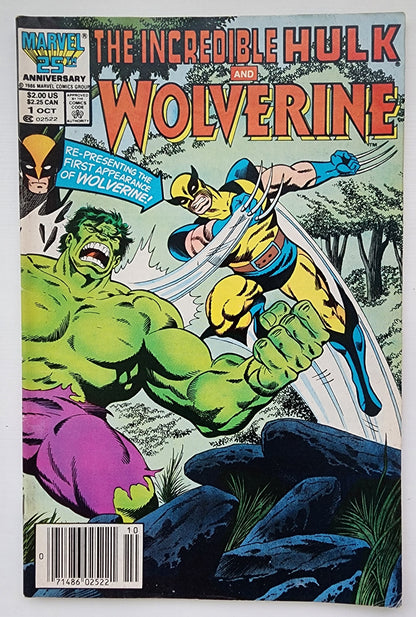 INCREDIBLE HULK & WOLVERINE #1 1986 NEWSSTAND Hulk MARVEL COMICS