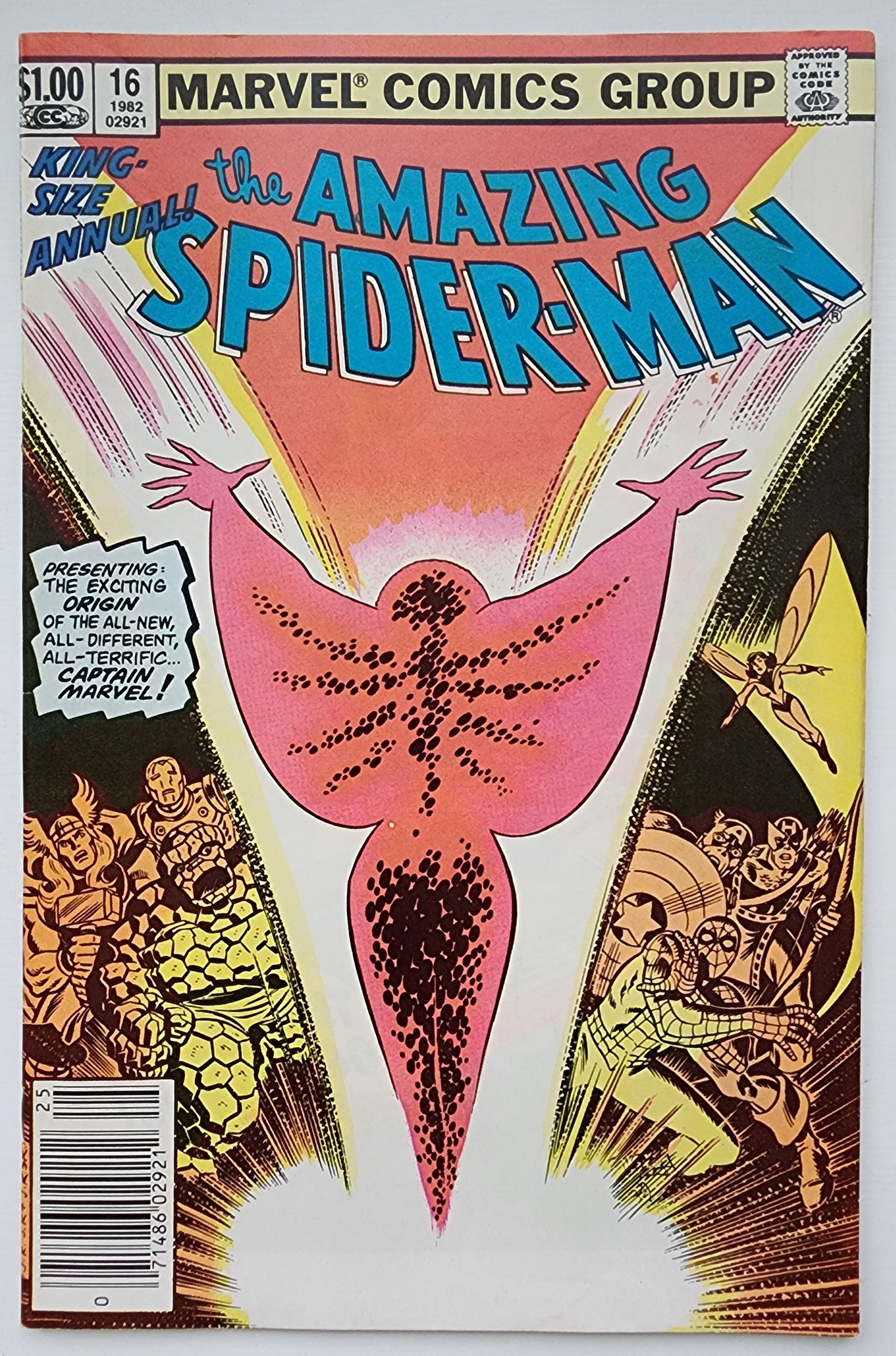 AMAZING SPIDER-MAN ANNUAL #16 NEWSSTAND 1982 (ORIGIN & 1ST APP MONICA RAMBEAU CAPTAIN MARVEL) Amazing Spider-Man MARVEL COMICS
