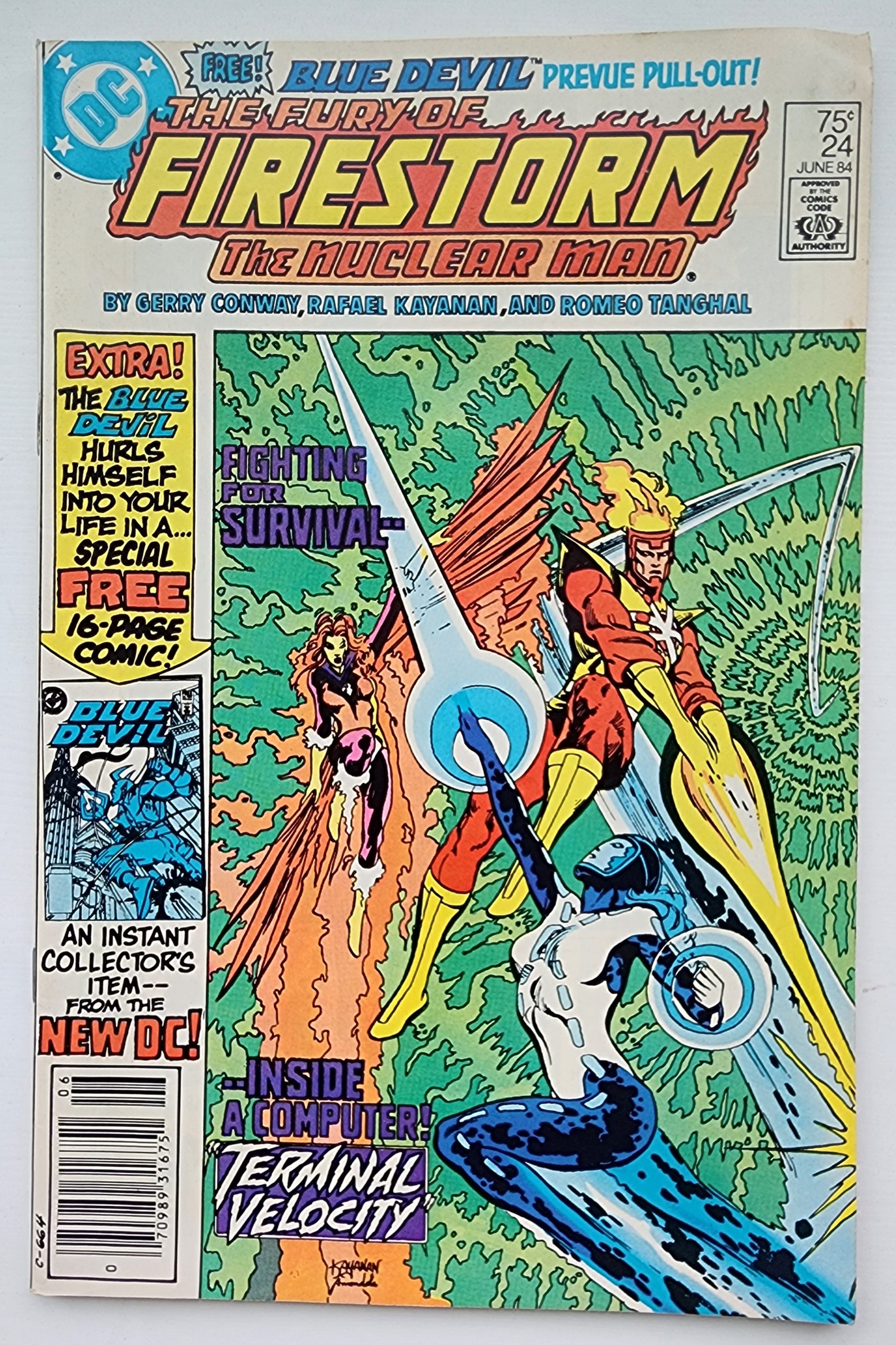 FURY OF FIRESTORM #24 1984 (1ST APP BLUE DEVIL) NEWSSTAND DC COMICS