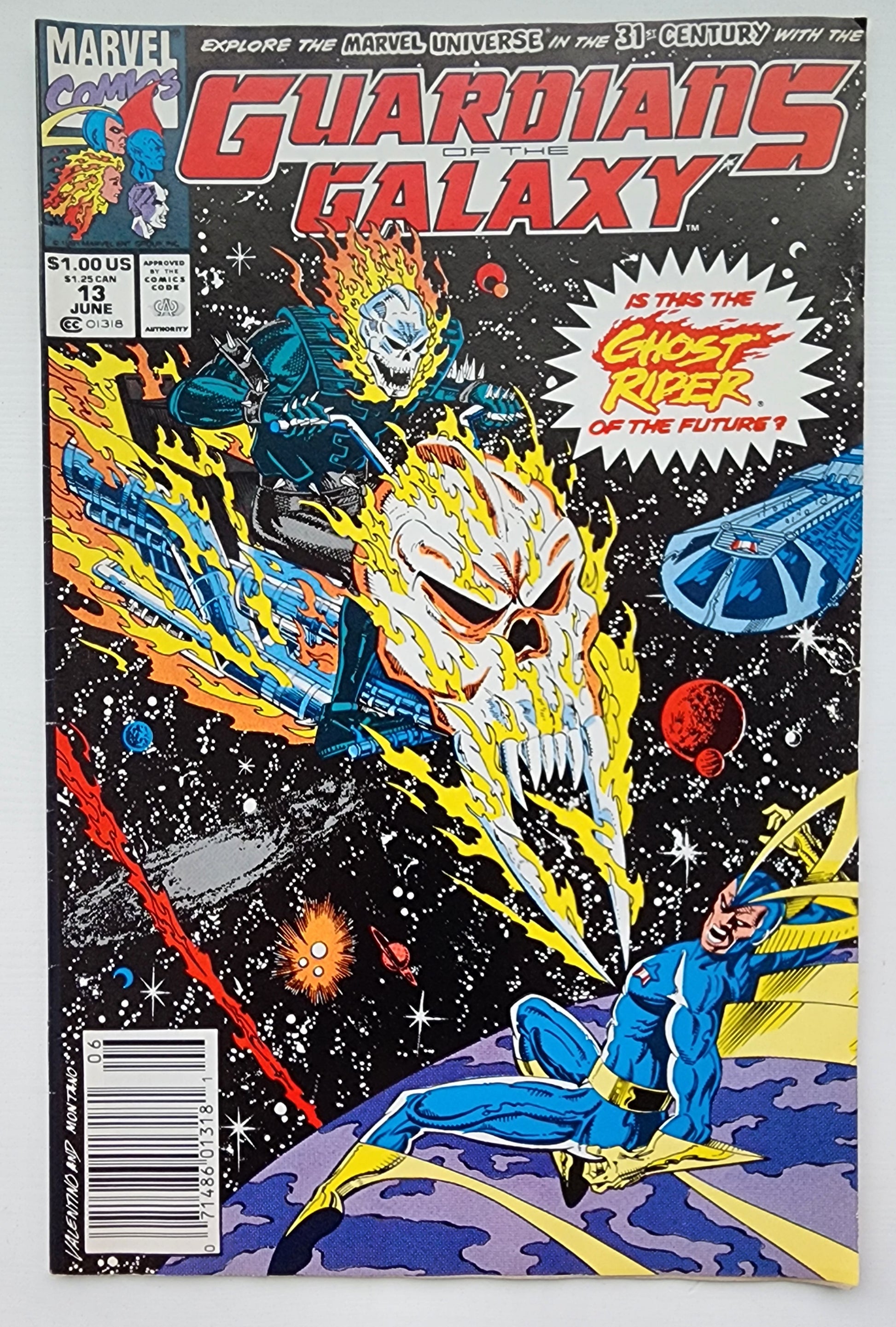 GUARDIANS OF THE GALAXY #13 1991 NEWSSTAND (1ST SPIRIT OF VENGEANCE) Guardians of the Galaxy MARVEL COMICS