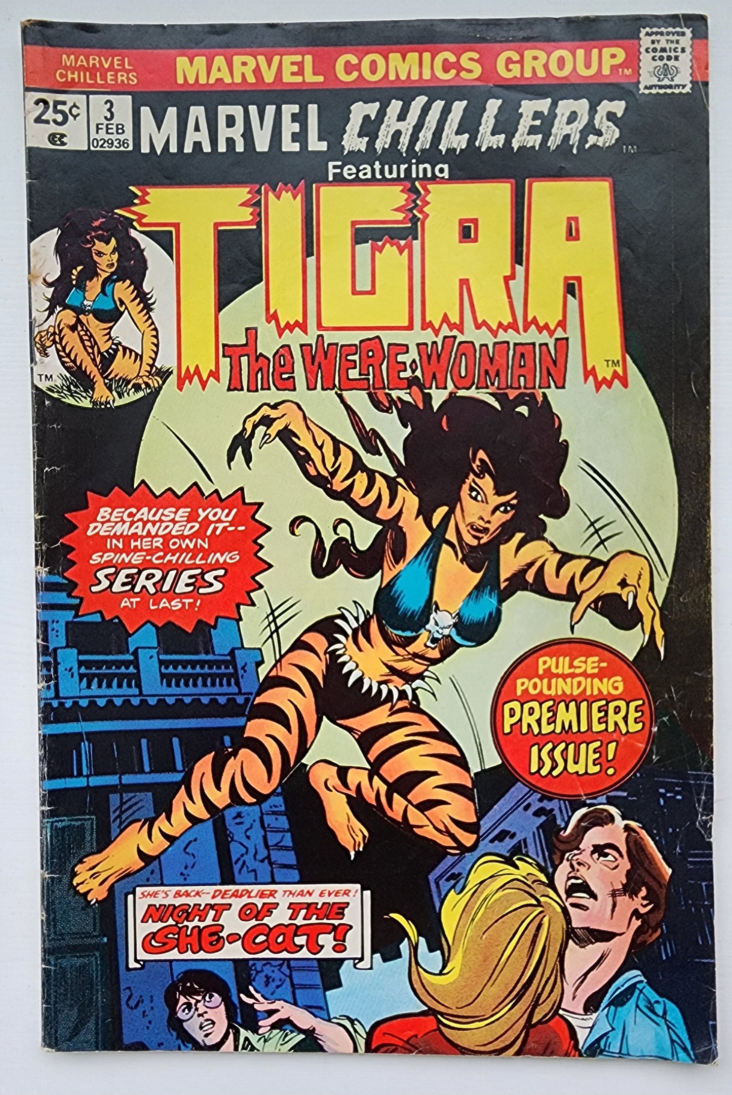 MARVEL CHILLERS #3 1976 (ORIGIN TIGRA) Marvel Chillers MARVEL COMICS