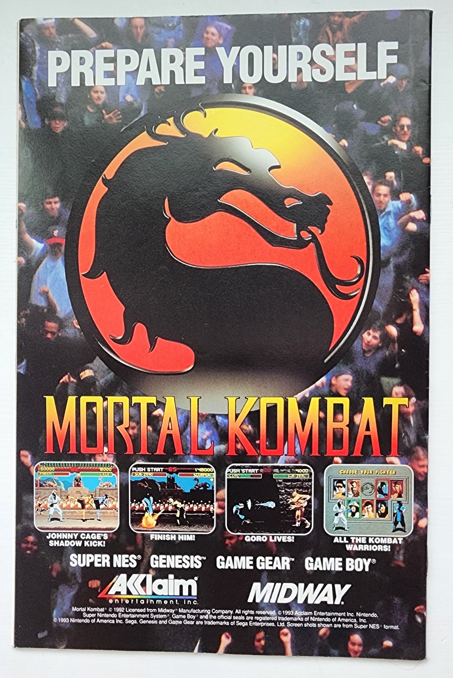 STREET FIGHTER #1 WITH POSTER 1993 NEWSSTAND Street Fighter MALIBU COMICS