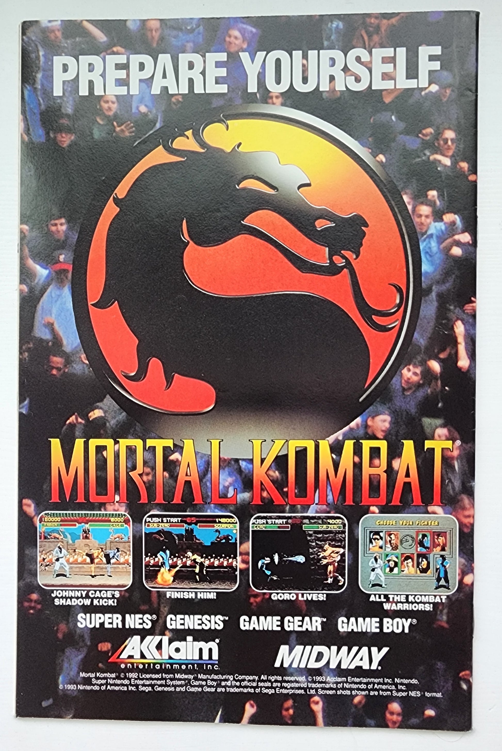 STREET FIGHTER #1 WITH POSTER 1993 NEWSSTAND Street Fighter MALIBU COMICS