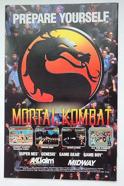 STREET FIGHTER #1 WITH POSTER 1993 NEWSSTAND Street Fighter MALIBU COMICS