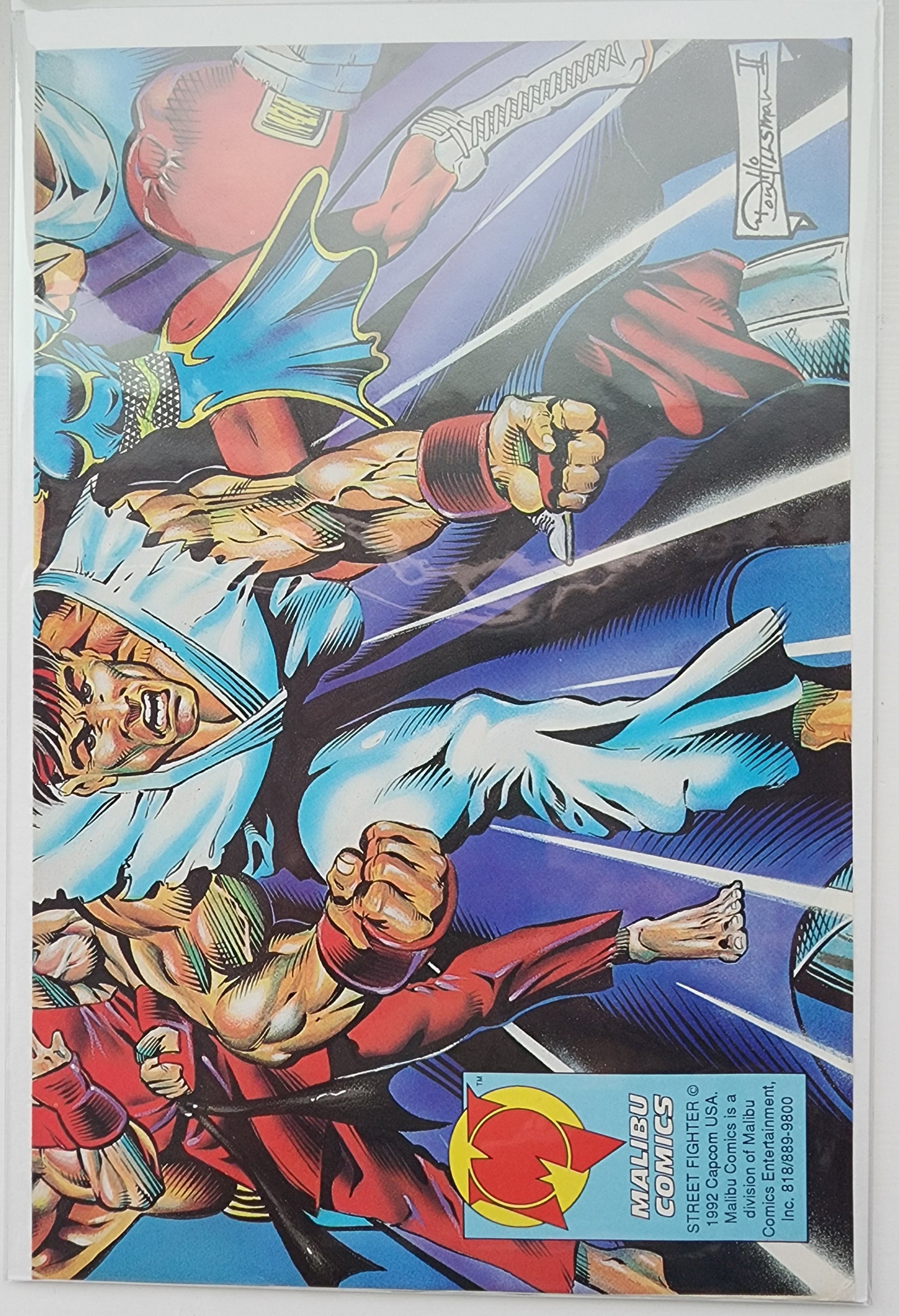 STREET FIGHTER #1 WITH POSTER 1993 NEWSSTAND Street Fighter MALIBU COMICS