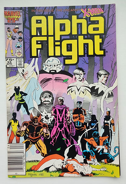 ALPHA FLIGHT #33 1986 NEWSSTAND Alpha Flight MARVEL COMICS