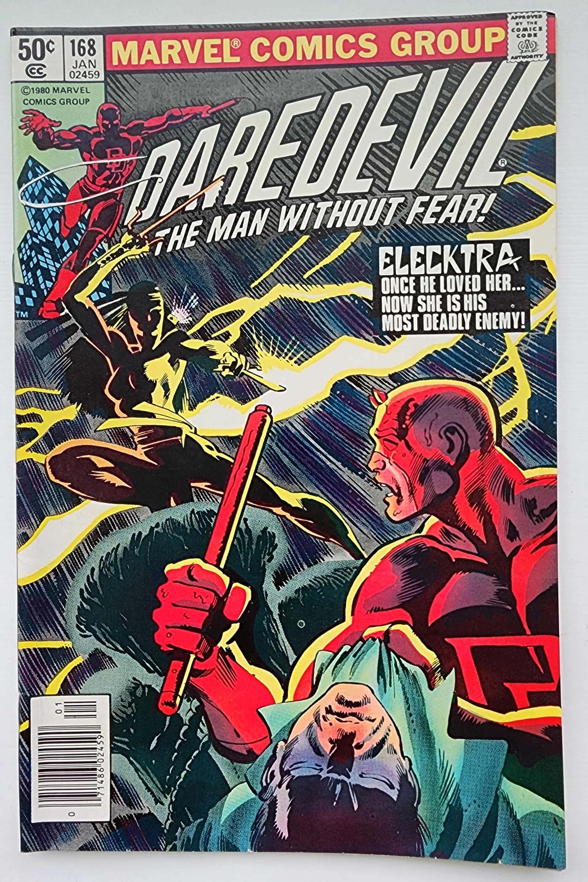 DAREDEVIL #168 1981 (1ST APP ELEKTRA) NEWSSTAND Daredevil MARVEL COMICS
