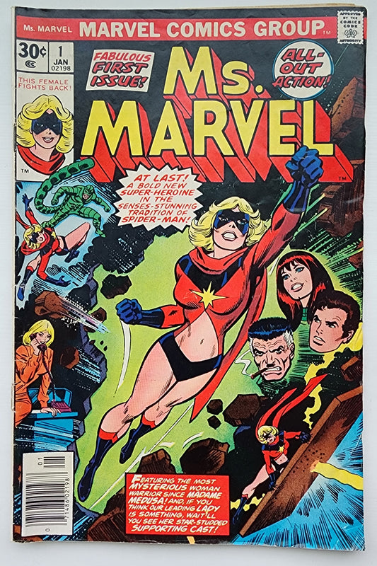 MS MARVEL #1 1977 (1ST APP CAROL DANVERS AS MS MARVEL) NEWSSTAND Ms Marvel MARVEL COMICS
