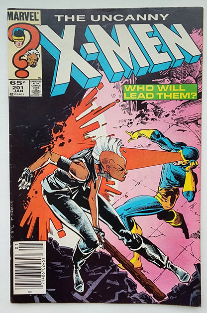 UNCANNY X-MEN #201 1986 (1ST APP BABY CABLE) NEWSSTAND Uncanny X-Men MARVEL COMICS