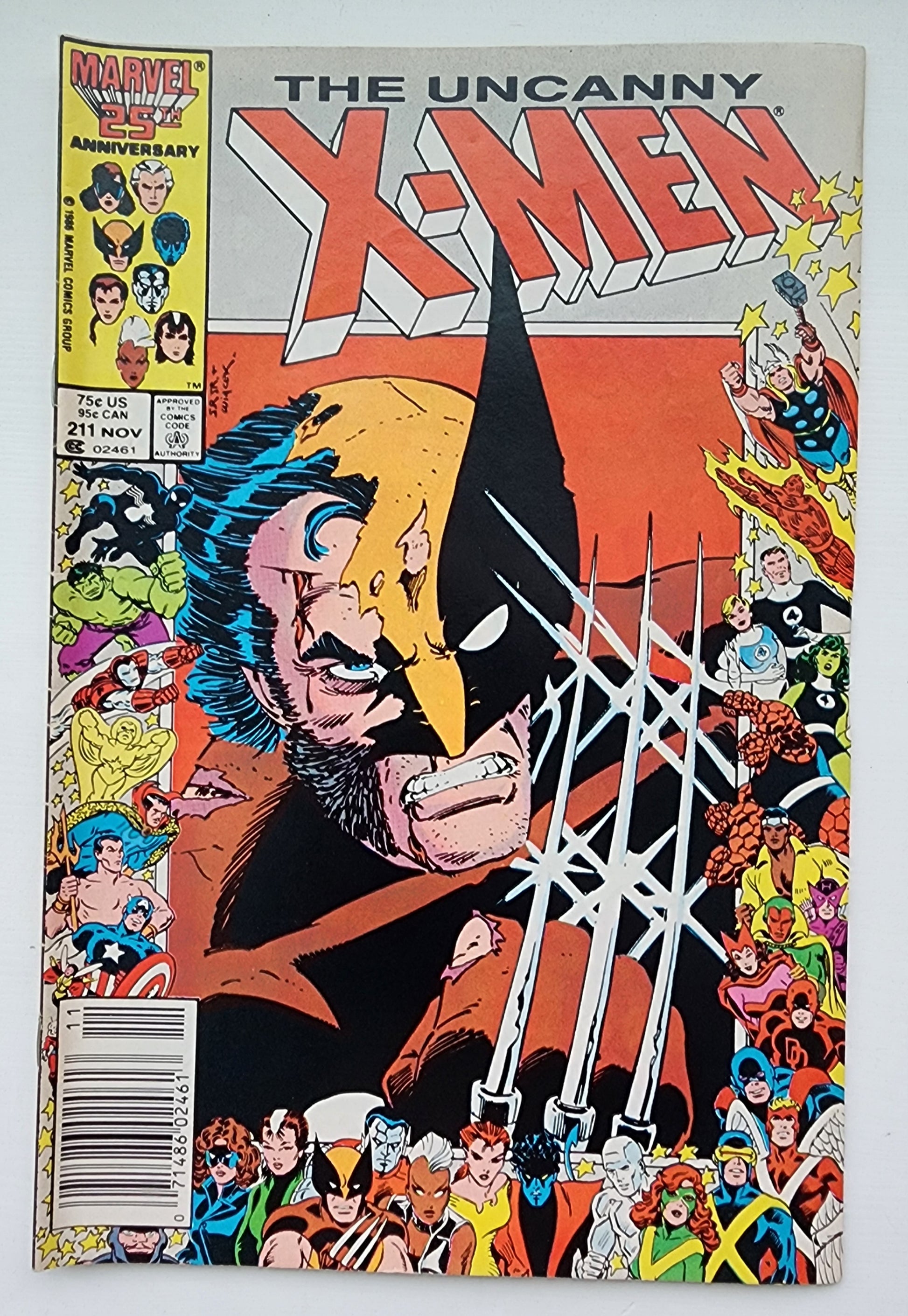 UNCANNY X-MEN #211 1986 (1ST APP MARAUDERS) NEWSSTAND Uncanny X-Men MARVEL COMICS