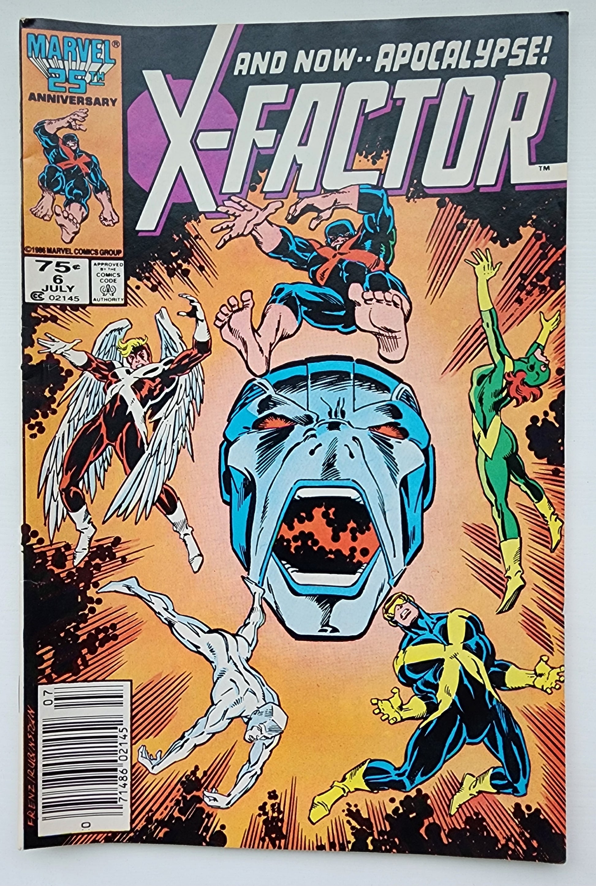 X-FACTOR #6 1986 newsstand(1ST APP APOCALYPSE) X-Factor MARVEL COMICS