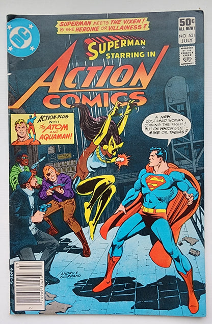 ACTION COMMICS #521 1981 NEWSSTAND (1ST APP VIXEN) Batman DC COMICS