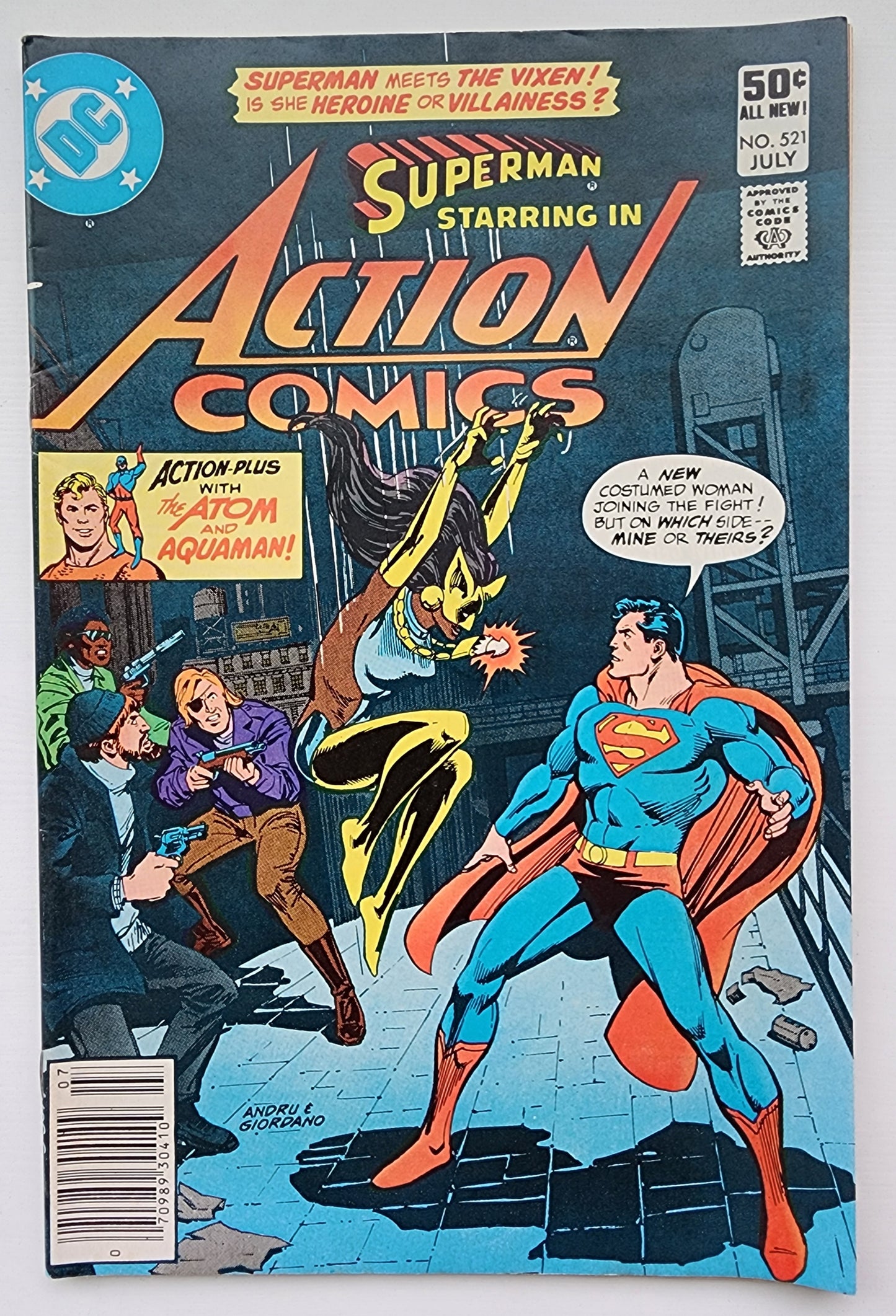 ACTION COMICS #521 1981 NEWSSTAND (1ST APP VIXEN) [D02] Batman DC COMICS