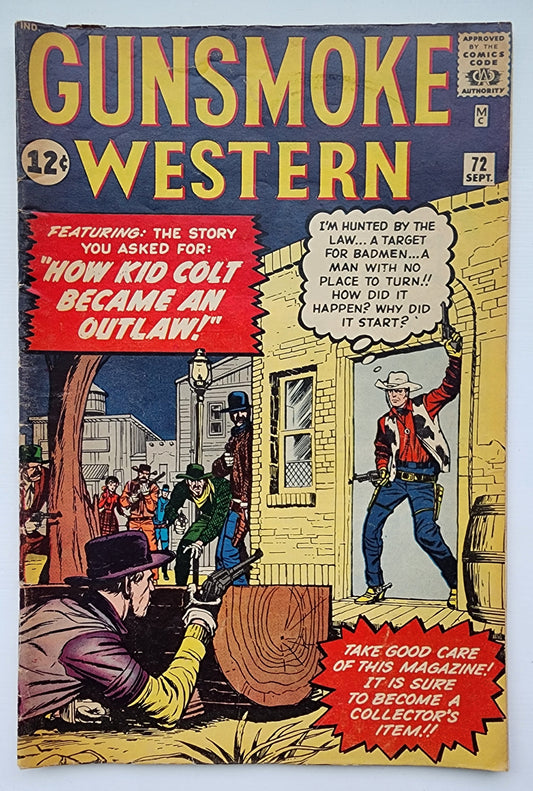 GUNSMOKE WESTERN #72 1962 Gunsmoke Western MARVEL COMICS