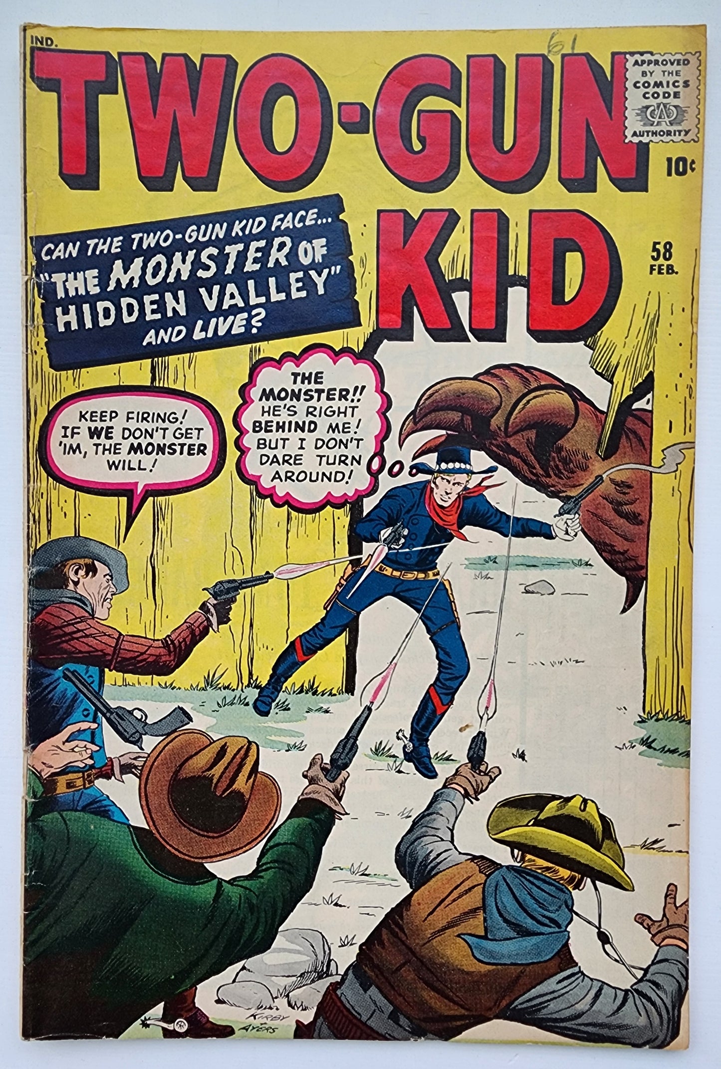 TWO GUN KID #58 1961 Two Gun Kid MARVEL COMICS
