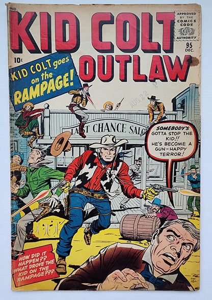 KID COLT OUTLAW #95 1960 Kid Colt Outlaw MARVEL COMICS